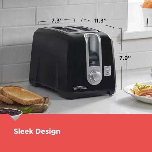 2-Slice Toaster with Extra-Wide Slots & 6 Toasting Shade Settings