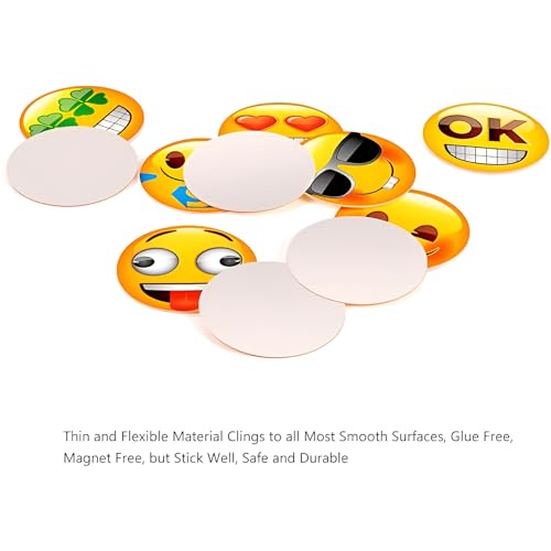 Reusable Emoji Stickers Set - Funny Icons, Drink Markers, Party Favors, Washable & Removable, 84pcs