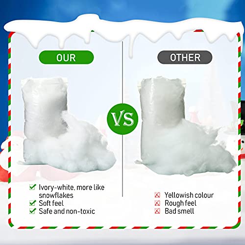 Fluffy Artificial Fake Snow Fiber for Christmas Tree & Mantle - 7 oz (200g)