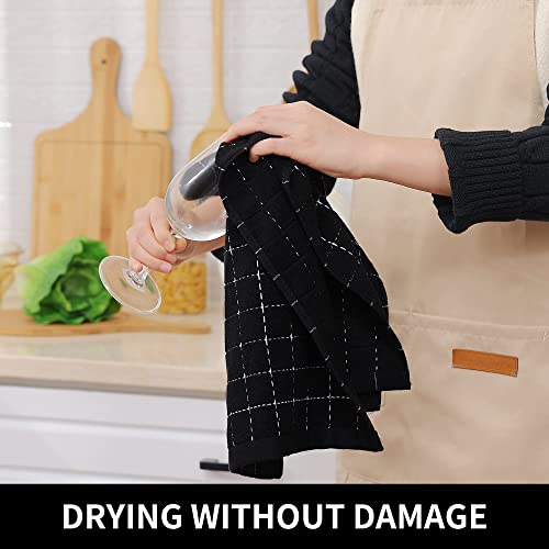 100% Cotton Terry Kitchen Towels, Ultra Absorbent Dish Towels, 2-Pack