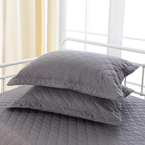 5-Piece Twin Daybed Cover Set - Geometric Quilted Bedspread with Pillow Shams