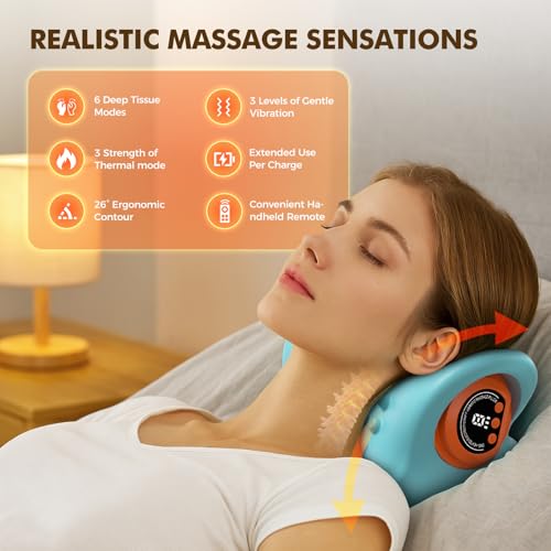 Portable Neck Massager with Heat & Vibration - 4-in-1 Relief System