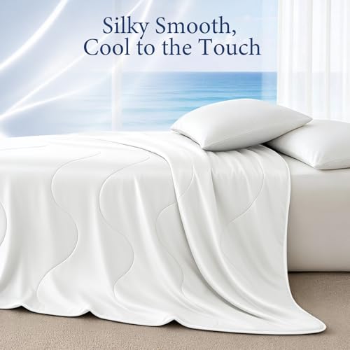 Double-Sided Cooling Comforter for Hot Sleepers - Queen 90x90, Arctic White