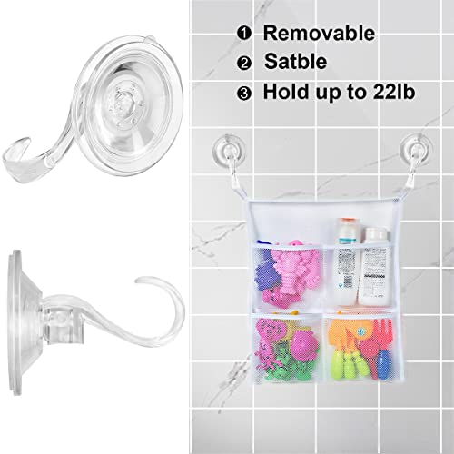 Heavy-Duty Suction Cup Wreath Hangers - Clear Reusable Hooks (2-Pack)