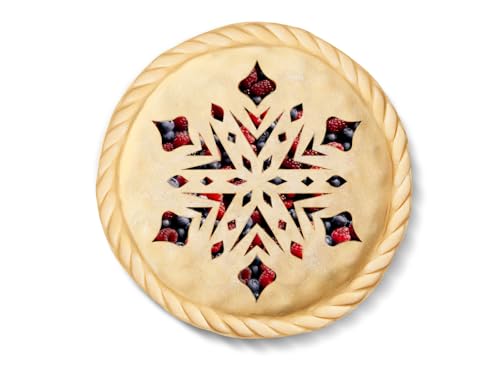 Talisman Designs Pie Top Cutter Snowflake - 10-Inch Pastry Crust Stencil