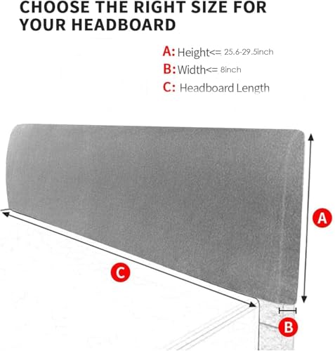 Velvet Headboard Cover | Soft Dustproof Slipcover for Queen & King Beds