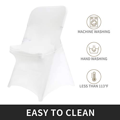 Stretch Spandex Folding Chair Covers - 12 Pack for Events