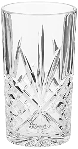 Godinger Dublin Crystal Highball Glasses Set of 12, 11oz Elegant Irish Barware