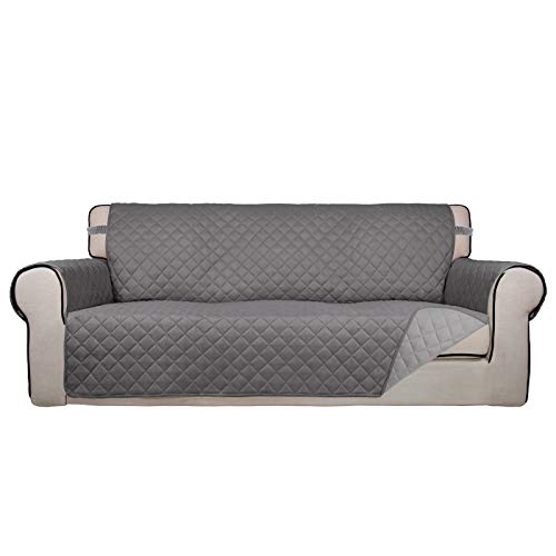 Reversible Quilted Sofa Cover - Water Resistant Pet Couch Protector (66 in)