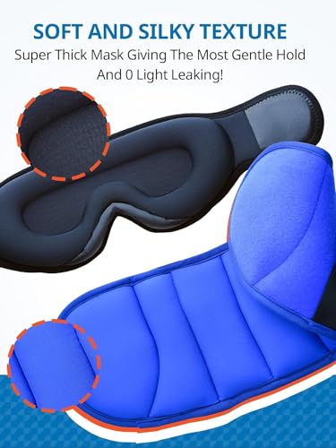 SARISUN Airplane Travel Pillow with Integrated 3D Eye Mask & Head Strap