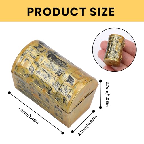 20 Pcs Mini Plastic Pirate Treasure Chests, 1.5 Inch Vintage Party Favors