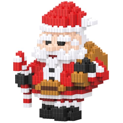 HGCYCF Large Santa Building Blocks Christmas Micro Blocks for Kids 6-12