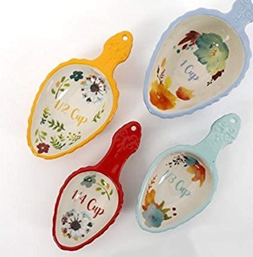 Pioneer Woman Willow Ceramic Measuring Scoop Set