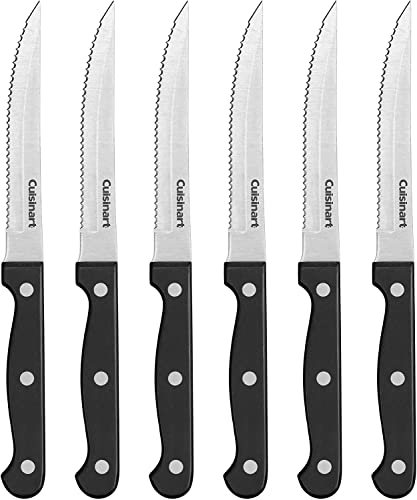 6-Piece Stainless Steel Steak Knife Set, 4.5-Inch Forged Blades