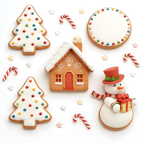 Santa Claus Fondant Silicone Mold for Christmas Baking - Style F