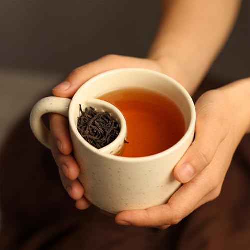 Yiyiring 8oz Tea Cup with Infuser - Ceramic Loose Leaf Tea Mug for Hot Beverages