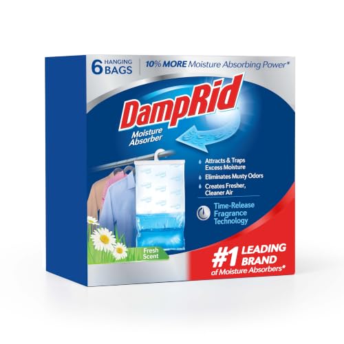 Hanging Moisture Absorber Fresh Scent Closet Dehumidifier 6 Pack