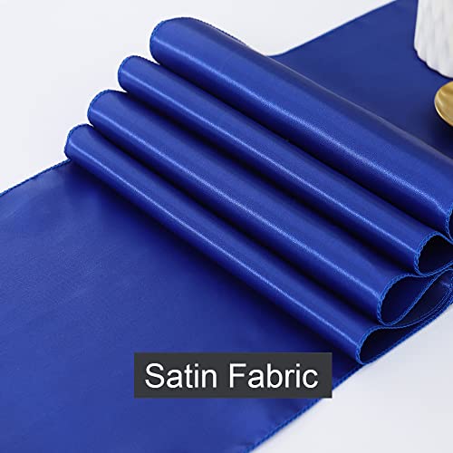 Gankar 5 Pack Royal Blue Satin Table Runners 12x108 Inch for Weddings & Parties