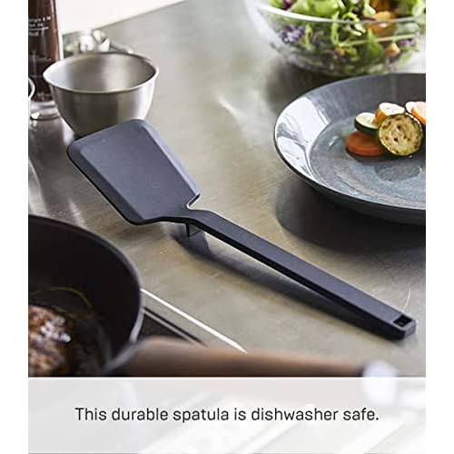 Yamazaki Home Tower Silicone Kitchen Utensils, Black - Spatula - Silicone