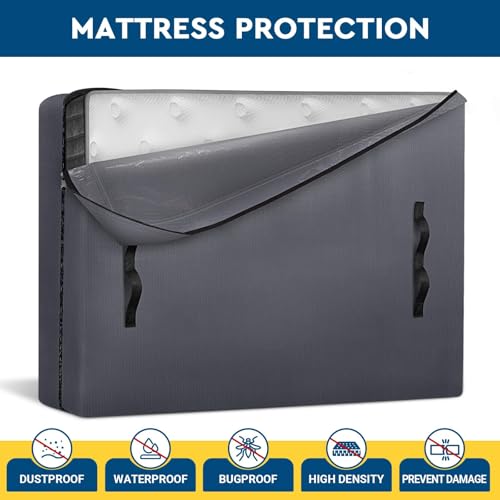 Heavy-Duty Mattress Moving Bag with Zipper & Handles - Queen Size