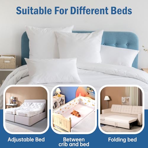 Extra Wide Bed Bridge Twin to King Converter with Washable Cover - 80x12"