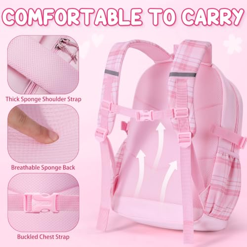 Cute Capybara Girls School Backpack Set with Lunch Box and Pencil Case