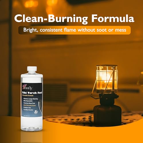 Citronella Tiki Torch Fuel - 2 Pack, 1 Gallon Bottles for Outdoor Use