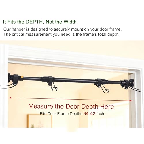 Adjustable Over-the-Door Garland & Wreath Hanger (34-42 In Frame Depths)