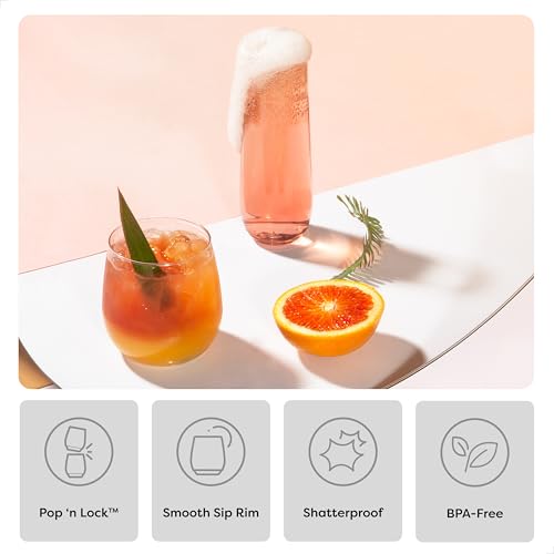 9oz Recyclable Plastic Champagne Flutes - Unbreakable Stemware, 12 Count