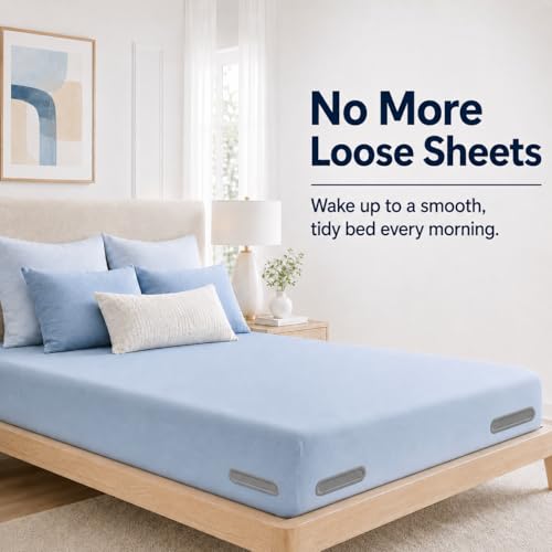 Bed Sheet Corner Fasteners - 8-Piece Set for Secure Fitted Sheets