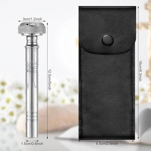 Portable Metal Holy Water Aspergillum Sprinkler with Leather Case for Ceremonies