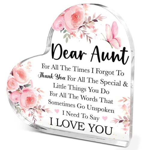 Need To Say I Love You Aunt Acrylic Plaque - 4.5x4.5 inches (Variation 11)