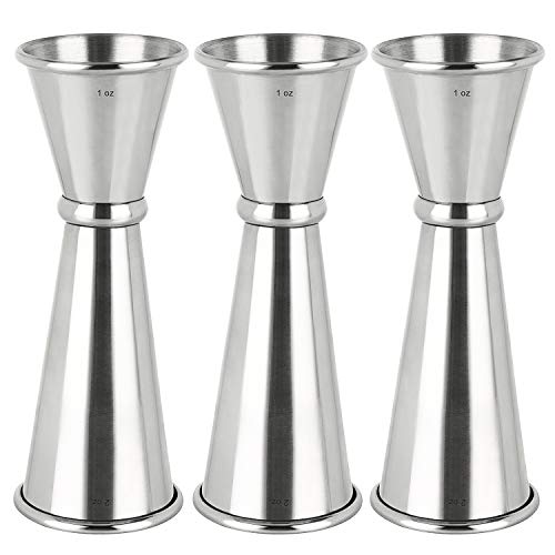 Stainless Steel Double Jigger Set for Cocktails - 1oz & 2oz Bartending Tools