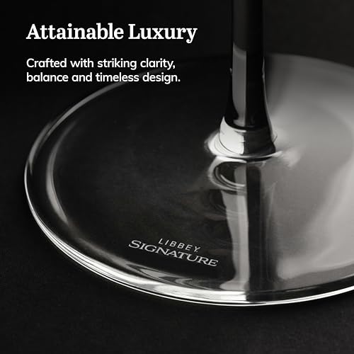 All-Purpose Wine Glasses, 4-Piece Long Stem Glass Set for Red & White Wine