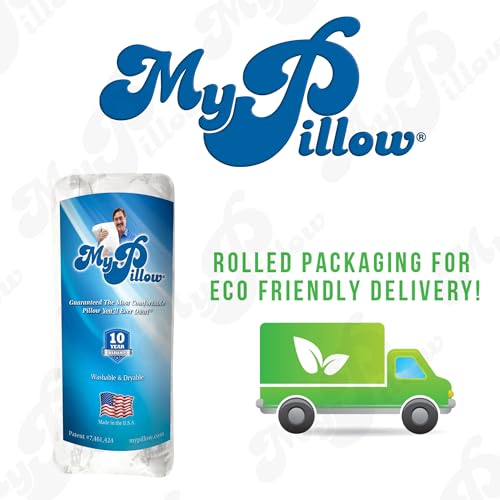 MyPillow Classic Standard Bed Pillow - Adjustable Loft & 100% Cotton Cover