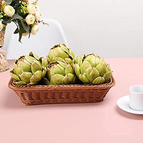 Set of 6 Realistic Artificial Artichokes - 4.4-Inch Green Faux Vegetables