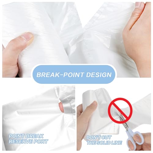 4 Gallon Small Trash Bags - 108 Count Clear Unscented Garbage Can Liners