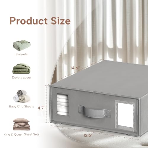 6 Pack Foldable Bed Sheet Organizers and Storage Boxes for Linen Closet
