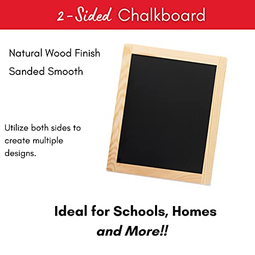 Plaid Double-Sided Framed Chalkboard 8.5x10.5 Inches - 1 Pack