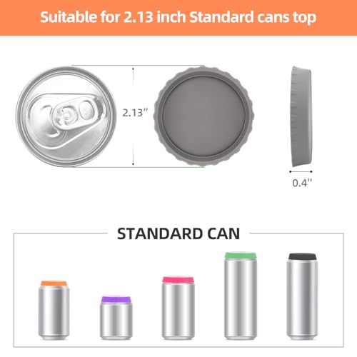 18-Piece Reusable Silicone Soda Can Lids, Carbonation-Saving Covers