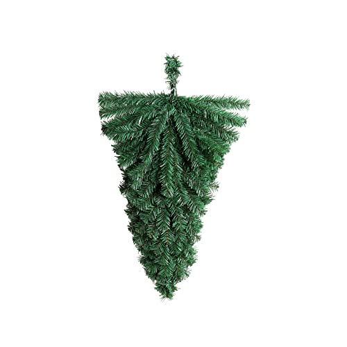 18-inch Artificial Christmas Teardrop Swag, Faux Pine Needle Door Decor