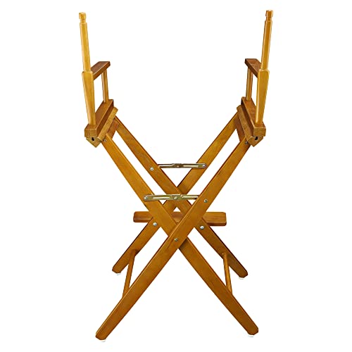 30-Inch Solid Wood Director Chair Frame, Foldable Honey Oak Finish