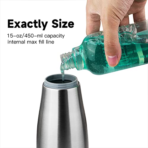 15oz Liquid Soap Dispenser, Stainless Steel Kitchen and Bathroom Pump