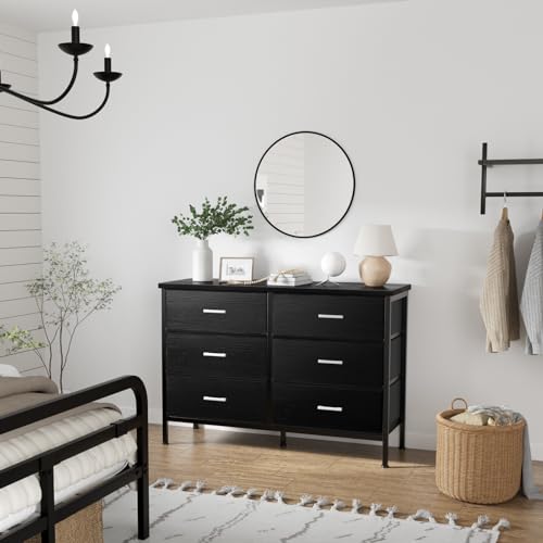 3-Piece Bedroom Furniture Set: 6-Drawer Dresser and 2 Nightstands