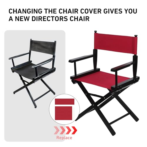 Director Chair Replacement Canvas Seat and Back Cover Set - Red