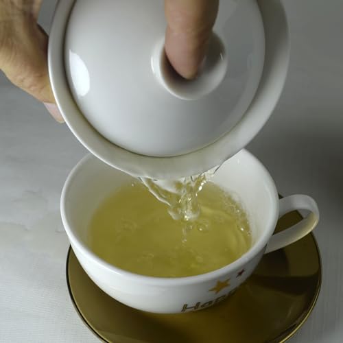 Liang Baobao 200ml White Porcelain Gaiwan Tea Cup for Gongfu Tea, Chinese Teaware