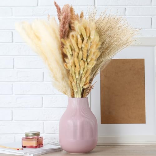 200-Piece Dried Pampas Grass Bouquet - Natural Boho Floral Home Decor