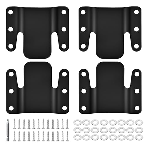 Heavy-Duty Sectional Sofa Connector Brackets - 4 Piece Interlocking Set