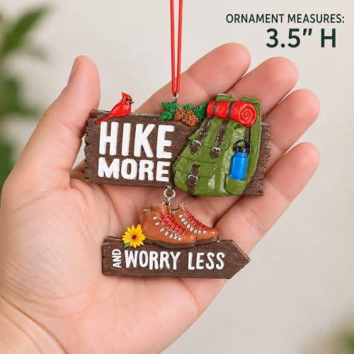 Hiking Christmas Ornament