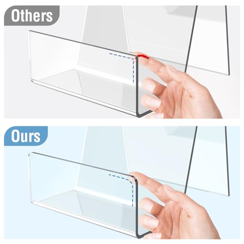 Clear Acrylic Book Stand & Display Holder Set - 6 Pack Multi-Use Easels